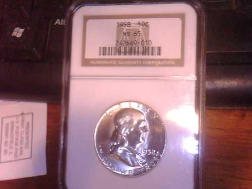 1958年 P NGC MS65 フランクリン ハーフダラー