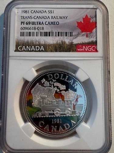 1981年カナダ $1 トランスカナダ PF69 ウルトラカメオ