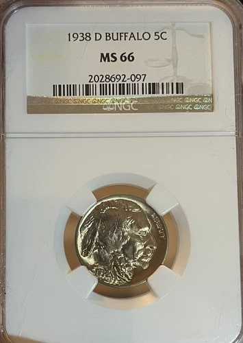 1938-D NGC MS66 バッファローニッケル