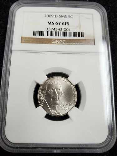 2009 D SMS 5c ジェファーソンニッケル - NGC MS 67 6FS 37,895円