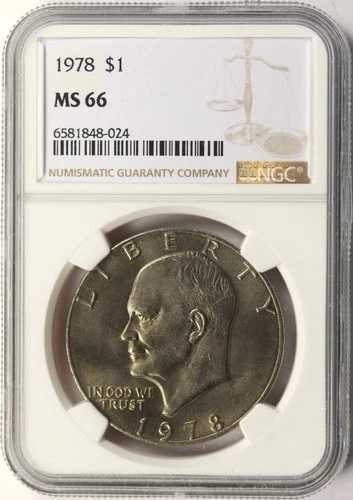 1978年 1ドル アイゼンハワードル NGC MS66