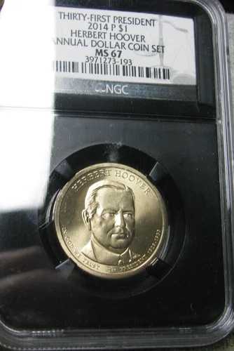 2014-P ハーバート・フーバー・ドル、年次ドルセットより NGC MS-67 グレード -- #258C