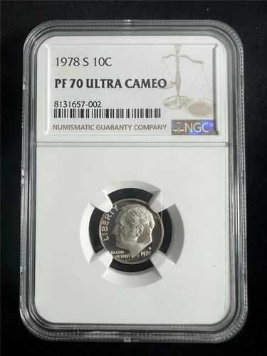 1978 S 10C ルーズベルト ダイム PF70 ウルトラ カメオ UCAM PR70 DCAM NGC SKU 3550