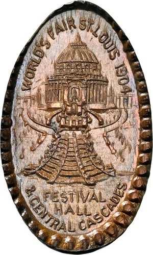1904年セントルイス万国博覧会 CASCADES 細長いインディアンセント NGC MS64 BN M&D-9