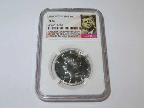 1964年 NGC PF 66 アクセントヘア ケネディ ハーフドル 50セントコイン