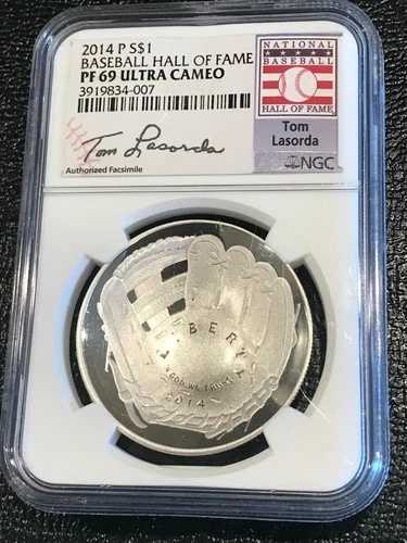 NGC PF69 ウルトラカメオ 2014 シルバー 1ドル - 野球殿堂入り トム・ラソーダ 38,610円
