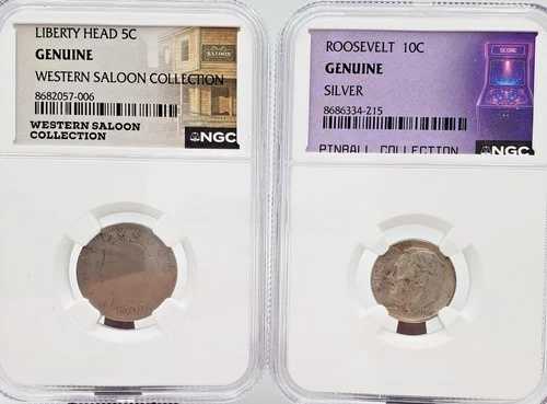 ロット：リバティヘッド・ニッケル・ウェスタン・サルーン＆ルーズベルト・ダイム・ピンボール・コレクション NGC 38,610円