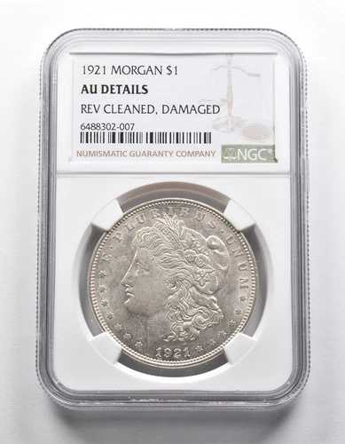 ミントエラー 1921 モルガン銀貨 NGC *1957