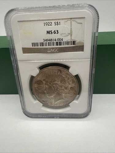 1922年 1ドル ピース銀貨 NGC MS 63 #50319