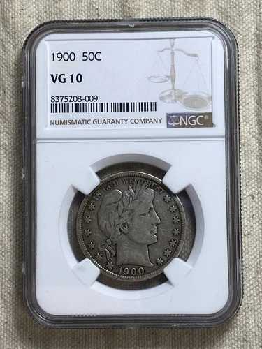 1900年 バーバー ハーフダラー 50セント NGC VG10 ナイスオリジナルタイプコイン