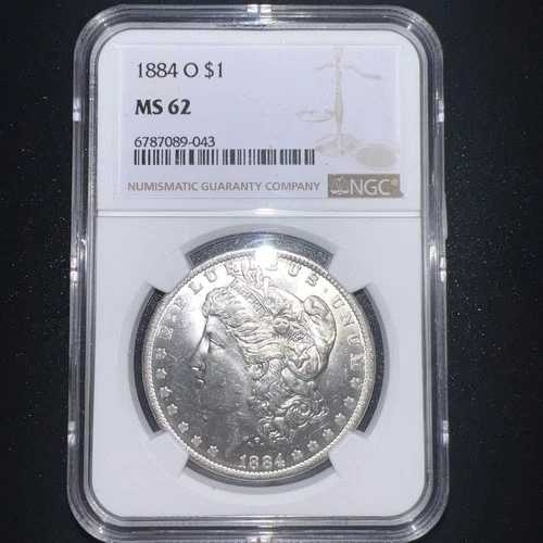1884-O モルガン・ダラー銀貨 $1 MS 62 NGC