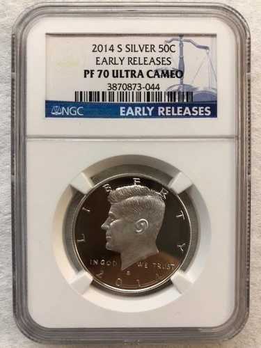 2014 S シルバー NGC ケネディ ハーフ PF 70 ウルトラカメオ アーリーリリース