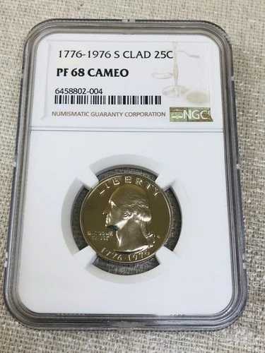 1776 - 1976 S NGC PF68 カメオ ワシントン クォーター