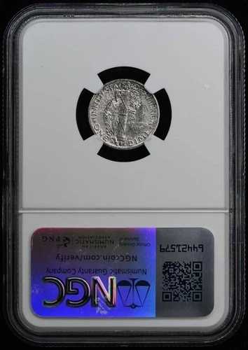 1943-S マーキュリーダイム 10C NGC MS67