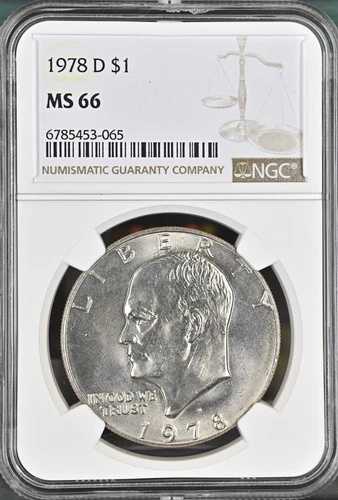 1978-D 1ドル アイゼンハワードル NGC MS66 6785453-065