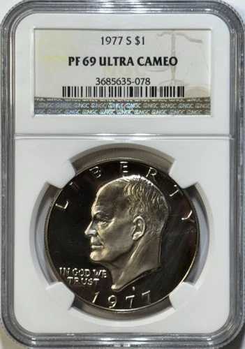 1977-S アイゼンハワー ドル $1 ? NGC PF 69 ウルトラ カメオ ? プルーフ アイク ? NGC トップ ポップ! 40,755円