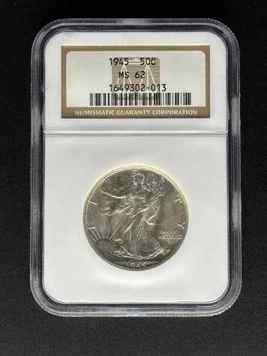 1945年ウォーキング・リバティ・シルバー・ハーフドル NGC ms62
