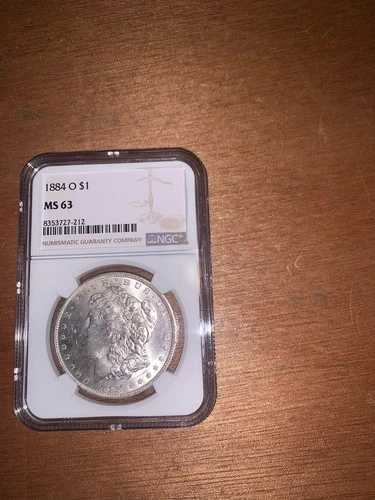 1884 O MS 63 モルガン銀貨 NGC認定 MS63