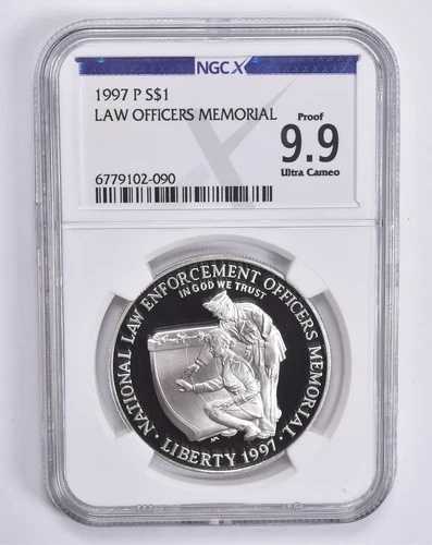 プルーフ 9.9 UCam 1997-P 法執行機関記念ドル NGC X NGCX