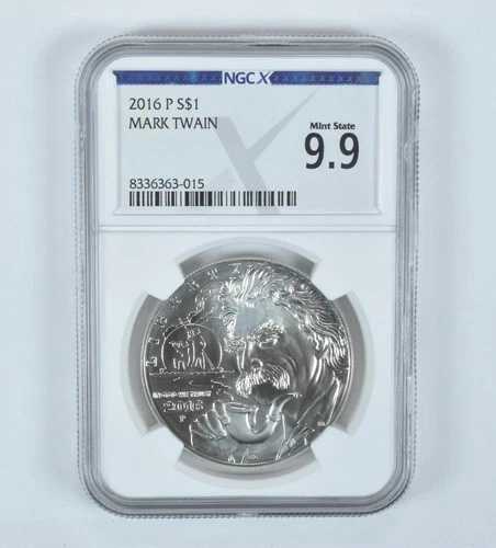 2016-P マーク・トウェイン記念銀貨 ミントステート 9.9 NGC X NGCX