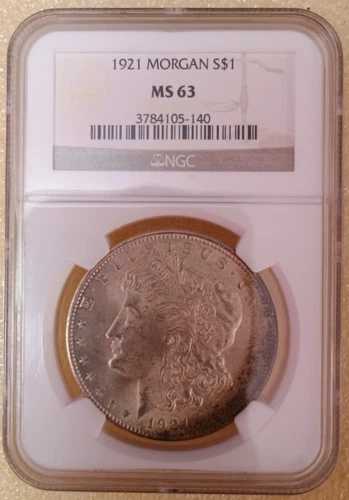 1921年 モルガン・ダラー NGC MS63