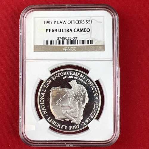 1997-P 警察官法執行機関記念銀貨 NGC PF69 UCAM