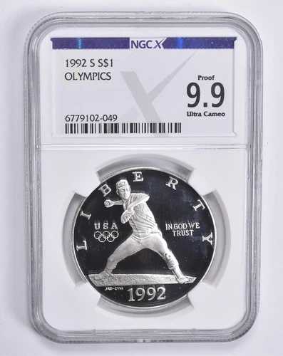 プルーフ 9.9 UCam 1992-S オリンピック野球記念ドル NGC X NGCX