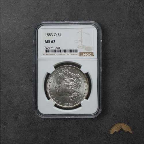 1883-O モルガン・ダラー銀貨 1ドル - NGC MS62 - ニューオーリンズ