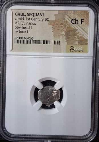 ガリア セクアニ 紀元前 1 世紀半ば AR Quinarius NGC Ch F 38,610円