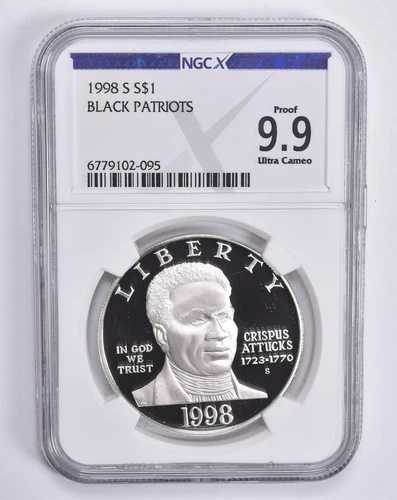 プルーフ 9.9 UCam 1998-S ブラックパトリオット記念ドル NGC X NGCX
