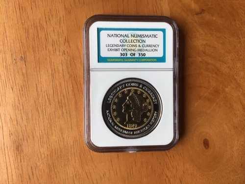 NGC「伝説のコインと通貨」展2005年開会記念メダル