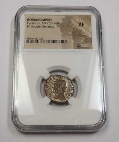 253-268年 NGC 古代 XF | ローマ帝国 - BI ダブルデナリウス #40431A