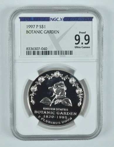 1997-P ボタニックガーデン記念銀貨 プルーフ 9.9 NGC X NGCX