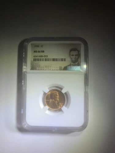 1930年 1セント リンカーン・ウィート・セント NGC MS-66 RB 極上未使用