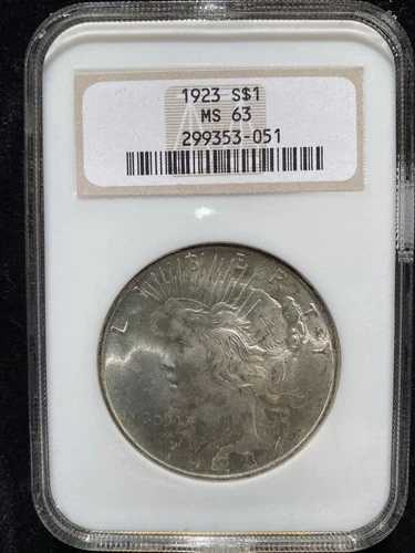1923年 1ドル 平和ドル NGC MS63 #299353-051