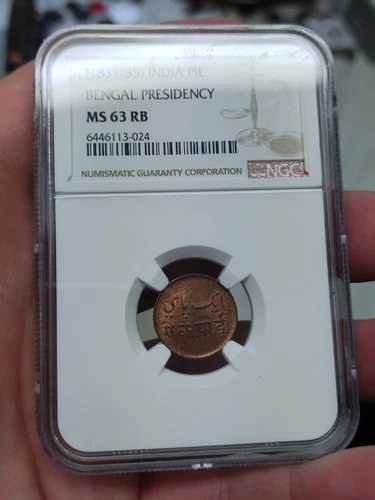 ベンガル総督府のパイ NGC MS63 1831 - 1835