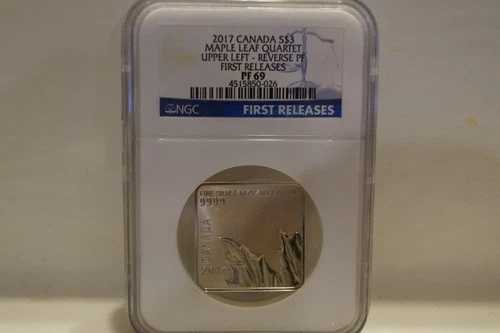 2017年 カナダ NGC PF69 リバースプルーフ F/R $3 左上カルテット