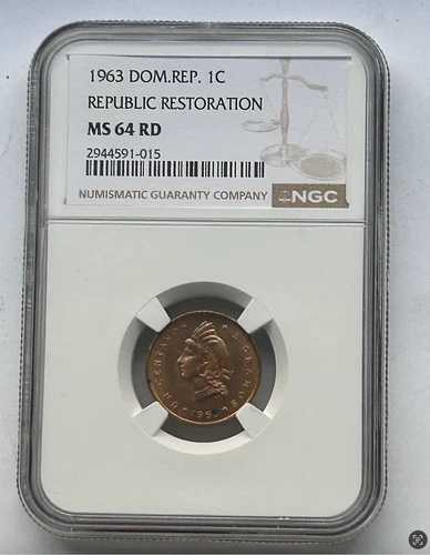 ドミニカ共和国 1センタボ 1963 MS 64 NGC 38,610円