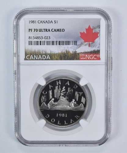 1981年カナダドル PF70 UCAM NGC カナダラベル