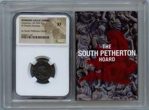 Victorinus, AD 269-271 ROMANO-GALLIC BI ダブルデナリウス NGC XF40 Story Vault