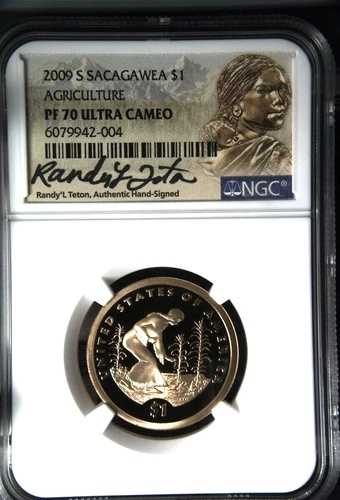 2009年 S サカガウィア・ダラー、NGC PF70 ウルトラカメオ、ランディ・L・ティートンのサイン入り 38,610円