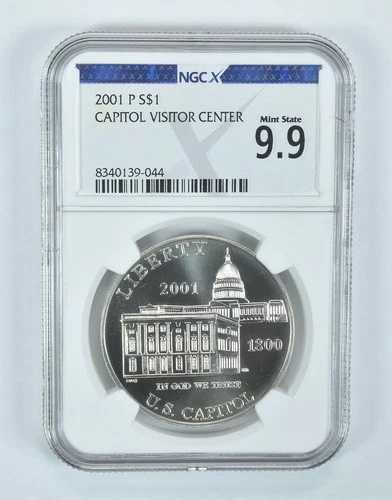 2001-P キャピトル記念銀貨 ミントステート 9.9 NGC X NGCX 38,610円