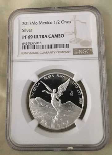 2017 Mo メキシコ 1/2 オンス オンザ シルバー リベルタ NGC PF 69 ウルトラ カメオ