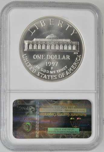 1997年 P ボタニック記念銀貨 NGC MS 69