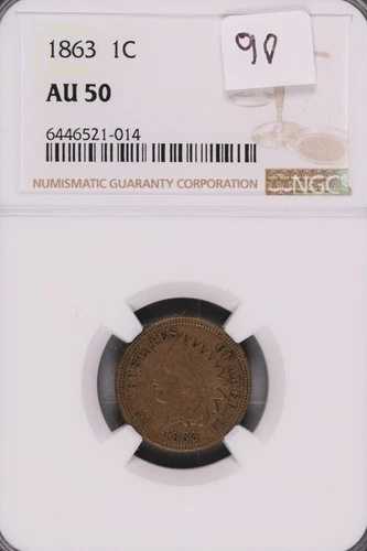 1863年 インディアンヘッド セント NGC AU 50 #1-014 38,610円