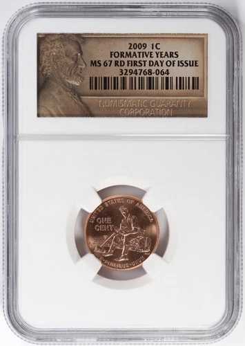 2009年 リンカーン生誕200年記念セント形成期 NGC MS67 RD レッド 1セント