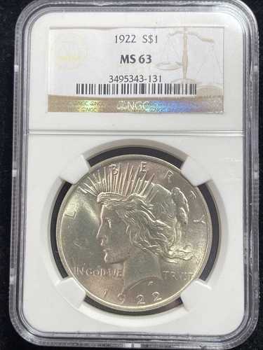 1922年 1ドル 平和ドル NGC MS63 #3495343-131