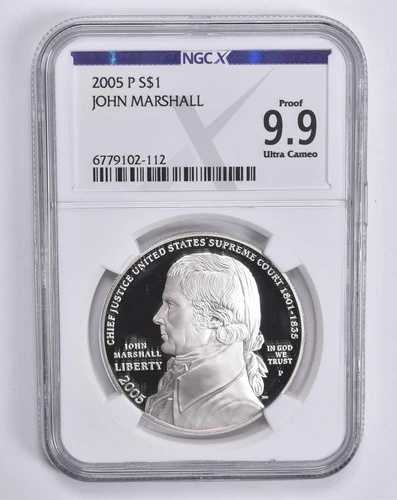 プルーフ 9.9 UCam 2005-P ジョン・マーシャル記念ドル NGC X NGCX