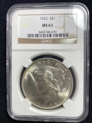 1922年 1ドル 平和ドル NGC MS63 #3492748-079?