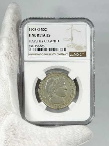 1908年 O バーバー ハーフダラー NGC ファインディテール 50セントコイン